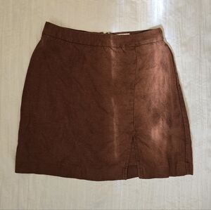 Wilfred Brown Mini Skirt